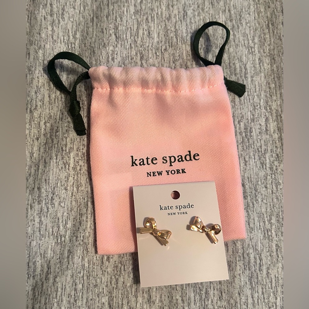 Kate Spade Rose Gold Bow Earrings